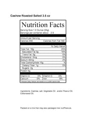 ROASTED SALTED CASHEWS WITH SEA SALT  2.5 LBS Jumbo Jar