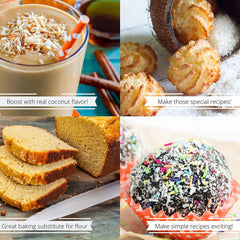 Macaroon Ground Coconut 24 Oz  Jumbo Container