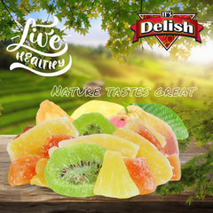 Tropical Dried Mixed Fruit Chunks 40 OZ Jumbo Container