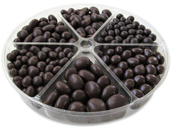 Holiday Chocolate Nuts and Fruit Large Gift Tray 6-Pt - Christmas New Year Events Fathers Mother Day Family Parties Valentines Anniversary Gift