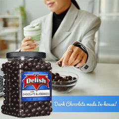 Dark Chocolate  Blueberries 3 LBS Jumbo Container Jar