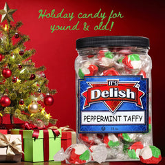 PEPPERMINT TAFFY 18 OZ JUMBO CONTAINER