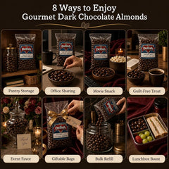 Gourmet Dark Chocolate Covered Almonds by Its Delish