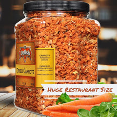 Dried Carrots 36 Oz Jumbo Size Reusable Container
