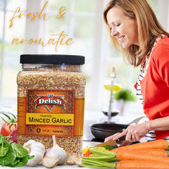 Gourmet Toasted Dried Minced Garlic 2.1 lbs Jumbo Container Jar