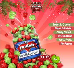 Holiday Red & Green Popcorn 16 Oz Jumbo Container