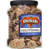 Christmas Dark Chocolate Nonpareils Candy 48 Oz Container