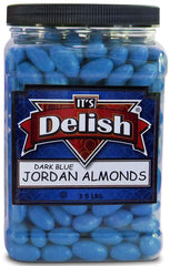 Dark Blue Jordan Almonds 3.5 lbs Jumbo Container