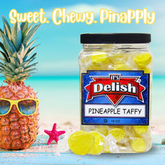 Pineapple Soft Taffy Chews  18 Oz Jumbo  container