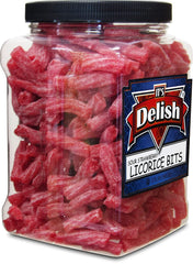 Sweet & Sour Strawberry Licorice Bits  2.5 LBS Jumbo  Jar