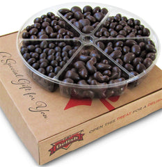 Gourmet Holiday White & Dark Chocolate Nuts and Fruit Large Gift Tray 6-Pt by It's Delish β Christmas Gift Box New Year Events Fathers Mother Day Family Parties Valentines Anniversary - Kosher Dairy