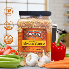 Gourmet Toasted Dried Minced Garlic 2.1 lbs Jumbo Container Jar