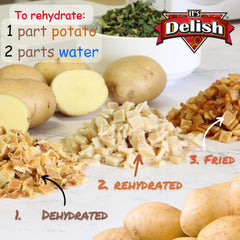 Dehydrated Potato Dices  20 Oz JumboContainer