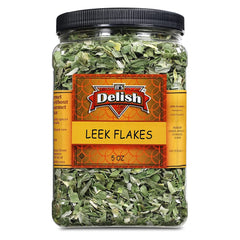 Dried Leek Flakes 5 OZ Jumbo Container Jar