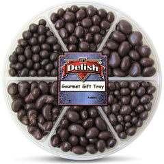 Gourmet Holiday White & Dark Chocolate Nuts and Fruit Large Gift Tray 6-Pt by It's Delish β Christmas Gift Box New Year Events Fathers Mother Day Family Parties Valentines Anniversary - Kosher Dairy
