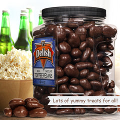 Milk Chocolate Toffee Coated Pecans 48 Oz Jumbo Container