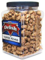 Toffee Coated Pecans 2.2 LBS Jumbo Reusable Container Jar