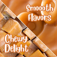 Butterscotch Caramel Squares Taffy Candy  3 LBS Jumbo Container