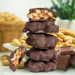 Milk Chocolate Caramel Peanut Cluster Red Gift Box - by It's Delish | 12 OZ Milk Chocolate Covered Nuts with Carmel Clusters