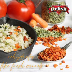 Dried Carrots 36 Oz Jumbo Size Reusable Container