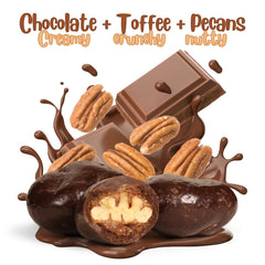 Chocolate Covered Toffee Pecans 48 OZ Jumbo Container