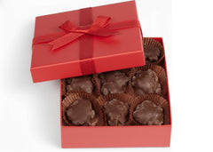 Milk Chocolate Caramel Peanut Cluster Red Gift Box - by It's Delish | 12 OZ Milk Chocolate Covered Nuts with Carmel Clusters