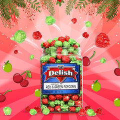Holiday Red & Green Popcorn 16 Oz Jumbo Container