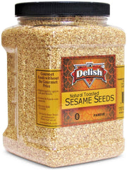 Natural Toasted Whole Sesame Seeds – 38 OZ Jumbo Jar