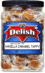 Vanilla Caramel Taffy  18 OZ Jumbo  Jar