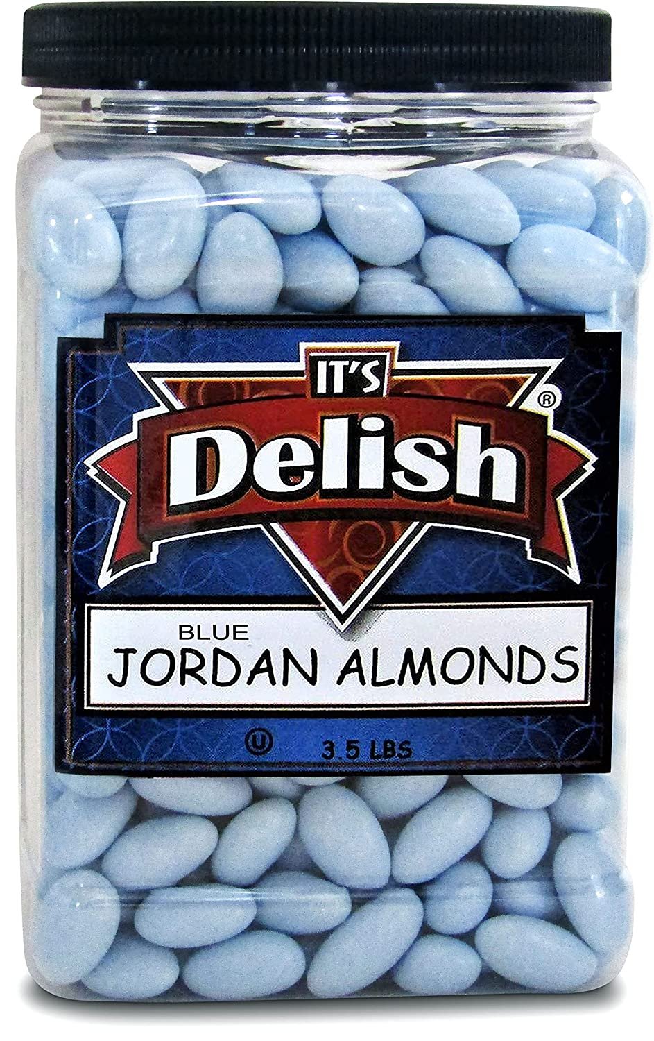Blue Jordan Almonds 3.5 lbs Jumbo Container