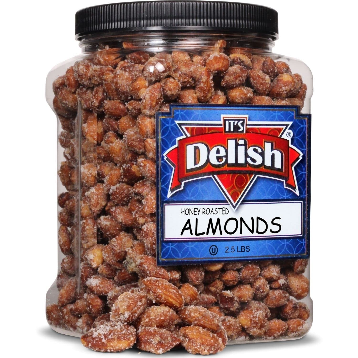 Honey Roasted Almonds  2.5 LBS  Jumbo Container