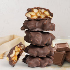 Milk Chocolate Caramel Peanut Cluster Red Gift Box - by It's Delish | 12 OZ Milk Chocolate Covered Nuts with Carmel Clusters