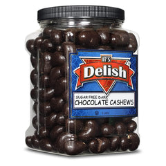 Sugar Free Dark Chocolate Cashews 3 LBS Jumbo Container