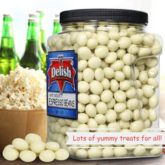 White Chocolate Espresso Beans, 3 Lbs Jumbo Reusable