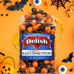Halloween Black & Orange Popcorn 16 Oz Jumbo