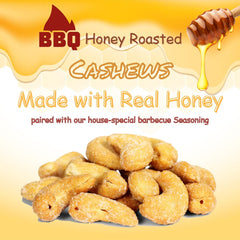 BBQ Honey Roasted Cashews 36 Oz Jumbo Container