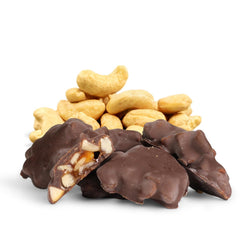 Chocolate Caramel Rice Crispies Clusters Red Gift Box - by It's Delish | 12 OZ Premium Dark Chocolate Covered Crips Rice Nuts with Carmel Cluster without Nuts | Christmas Gifts Box of Chocolates Candy Turtles β Vegan, Kosher