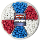 Patriotic Jordan Almonds Large Gift Tray, 36 OZ Gift Box