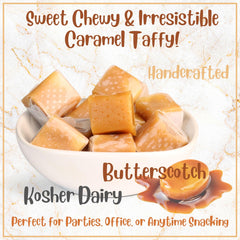 Butterscotch Caramel Squares Taffy Candy 3 LBS Jumbo Container
