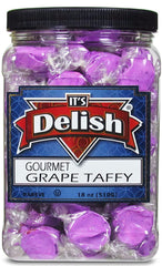 Purple Grape Taffy Chews  18 Oz Jumbo Container