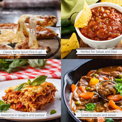 Dried Crushed Chilies Red Pepper Flakes 22 Oz Jumbo Jar