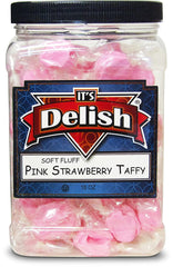 Pink Strawberry Taffy Chews 18 Oz Jumbo Container