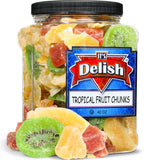 Tropical Dried Mixed Fruit Chunks 40 OZ Jumbo Container