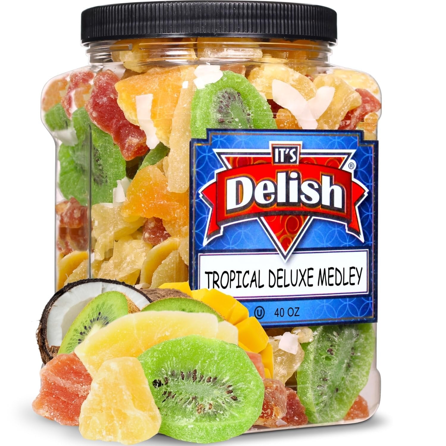 Tropical Deluxe Dried Mixed Fruit - 40 OZ Jumbo Container