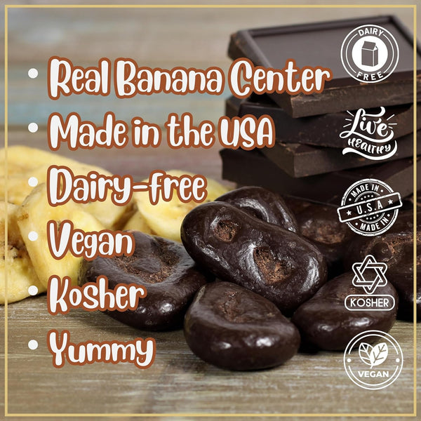 Dark Chocolate Covered Banana Chips — Jumbo Jar | It's Delish