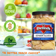 Crystallized Ginger Slices 2.2 Lb Jumbo Container