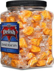 Orange Cream Taffy    18 OZ  Jumbo Container