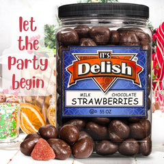 Milk Chocolate Strawberries 55 0z Container