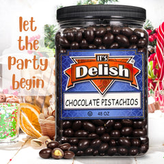 Dark Chocolate Covered Pistachio 48 OZ Jumbo Container