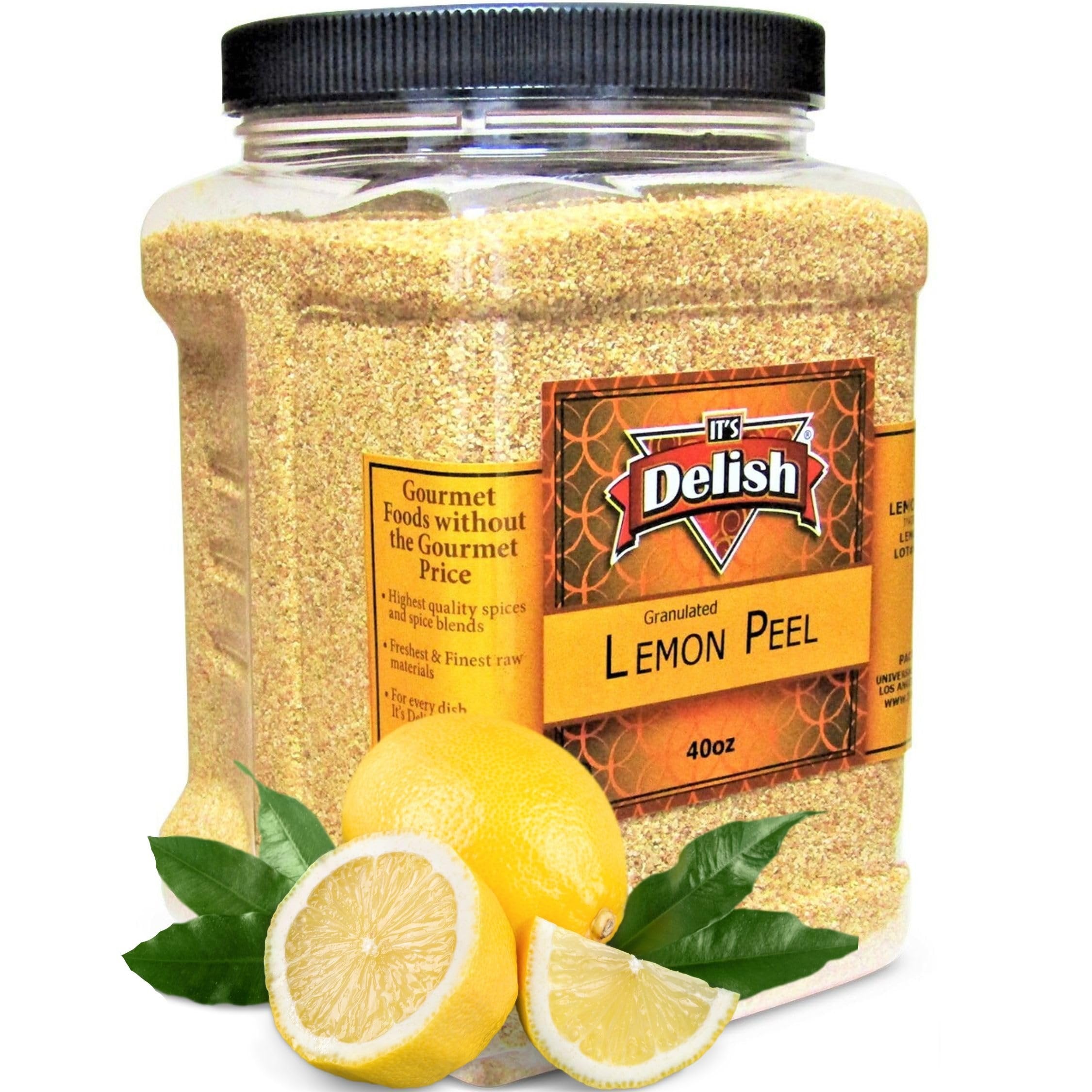 Granulated Lemon Peel 40 OZ Jumbo Container